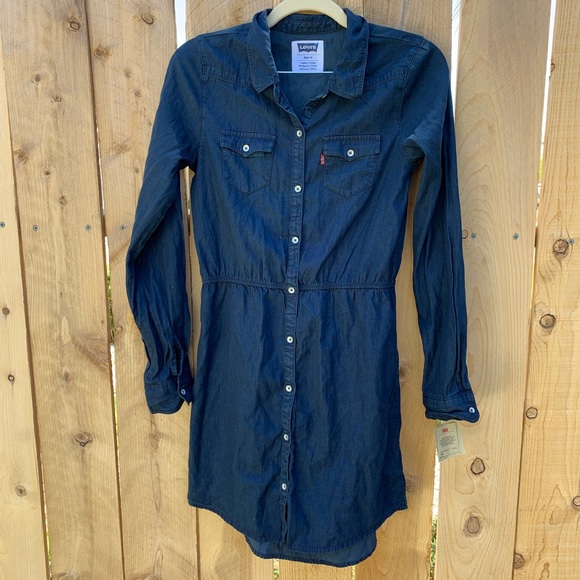 Long sleeved navy blue dress NWT - Picture 5 of 6